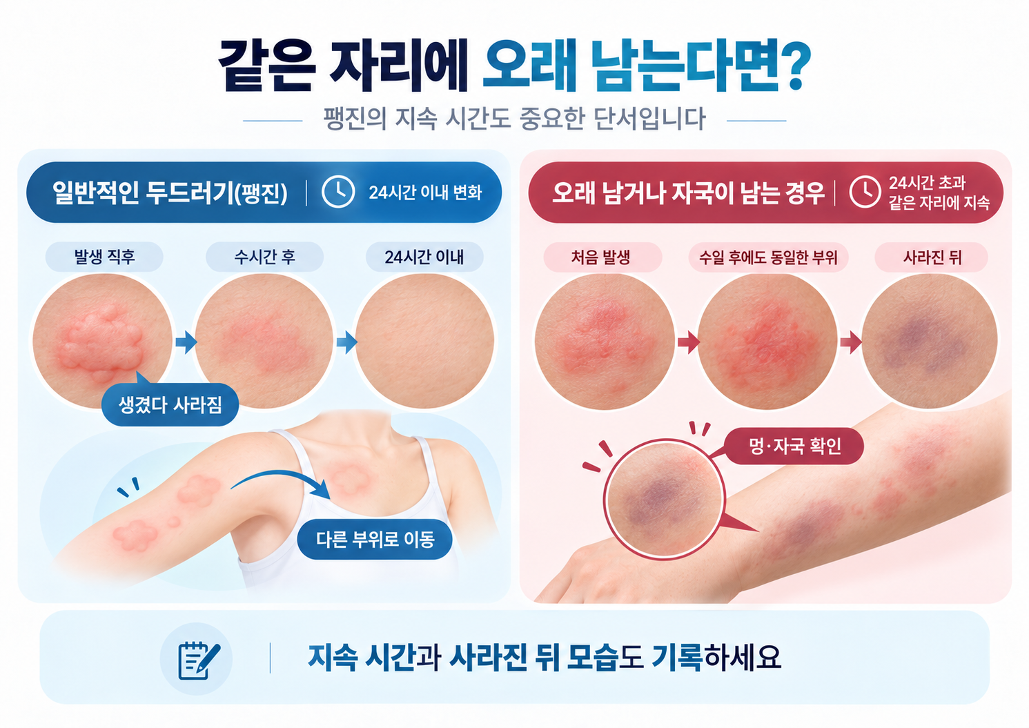 3두드러기_팽진_지속시간_피부발진구분