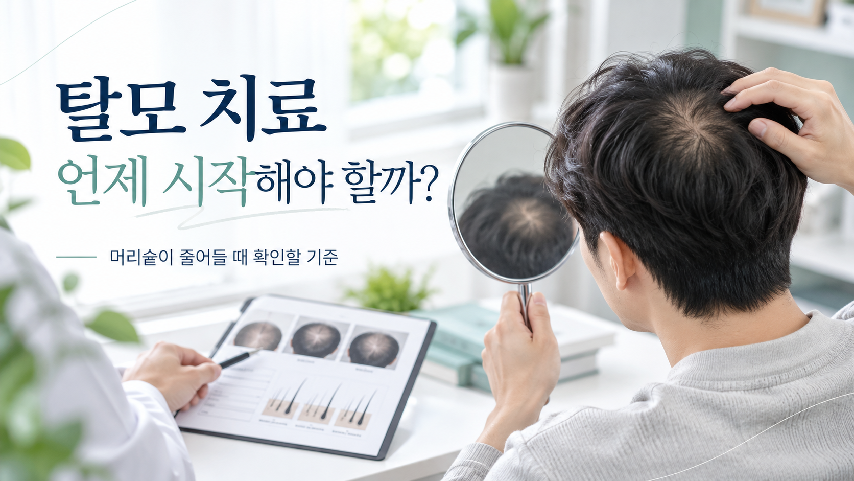 머리숱이 줄어들 때 탈모 치료 시작 시점과 초기 신호 확인