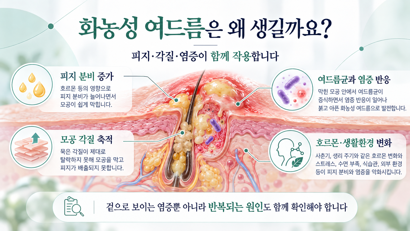1화농성여드름_원인_모공염증_피지분비